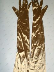 Long satin glove