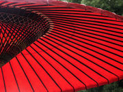 This parasol shades visitors to a Buddhist temple in Kyoto, Japan.